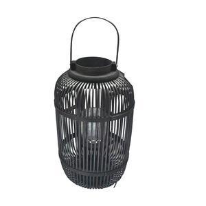 Lanterne décorative - ø 25 x H 35 cm - Noir - MOOREA
