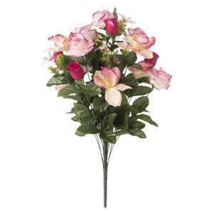 Bouquet de roses et orchidées - H 63 cm - Rose