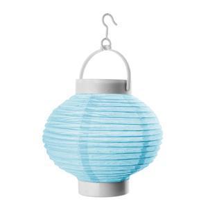 4 lanternes LED - ø 15 x H 15 cm - Rose, bleu, blanc et gris