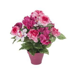 Pot de fleurs - Plastique et tissus - H 31 cm à H 48 cm - Différents modèles