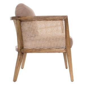 Fauteuil Cannage Koza - 62 x P 69 x H 78 cm - Rose taupe - ATMOSPHERA