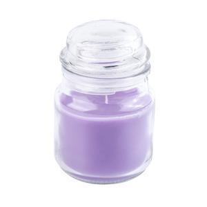 Bougie parfumée lavande - Verre et paraffine - 6 x 10 cm - Violet