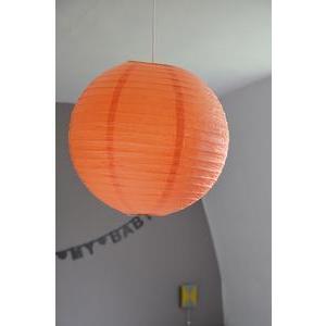 Boule japonaise luminaire - Papier - Diamètre 45 cm - Orange