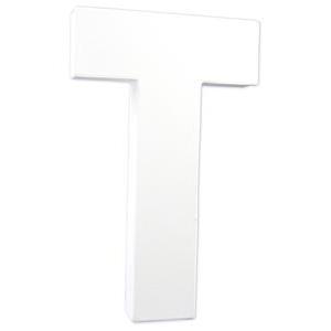 Lettre T - H 20.5 cm - Blanc