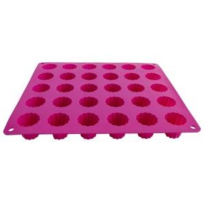 Maxi-plaque en silicone pour 30 cannelés - 27 x 29 cm - rose