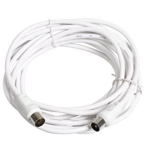 Prolongateur câble TV Mâle/Femelle + Jonction - L 5 m - Blanc