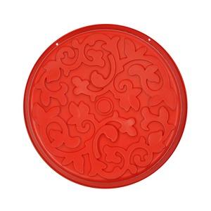 Moule à gâteau motif arabesque - Antiadhésif - Diamètre 27 cm - Rouge
