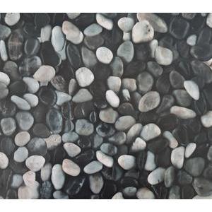 Adhésif imitation galets - 150 x 45 cm - Noir, rose, gris