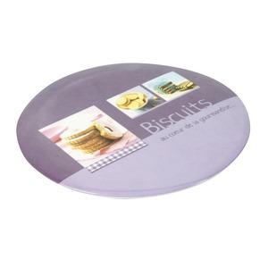 Dessous de plat mélamine - Diamètre 19,5 cm - Thème bonbons - Violet