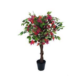 Bougainvillier artificiel - H 100 cm - Rose fuchsia, vert