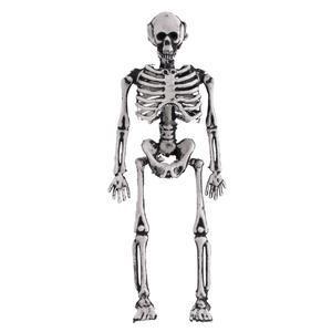 4 squelettes déco - Plastique - 9 x 5 x H 15 cm - Argenté