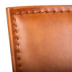 Chaise en cuir Polo - 41.5 x P 53 x H 89 cm - Cognac - ATMOSPHERA