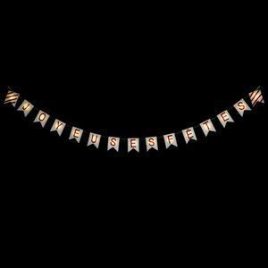 Guirlande joyeuses fetes LED feutrine piles
