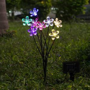 Balise solaire florale - H 60 cm