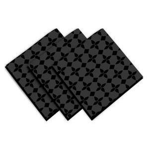 3 serviettes de table damier - 45 x 45 cm