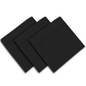 3 serviettes Venise - 45 x 45 cm - Différents modèles - Noir