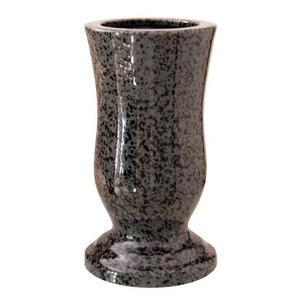 Vase funéraire en pierre - Grès - Hauteur 27 cm - Gris
