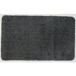 Tapis - 45 x 75 cm - Polyester/coton/PVC chine - Noir, gris