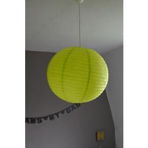 Boule japonaise luminaire - Papier - Diamètre 45 cm - Vert anis
