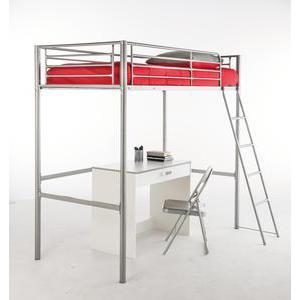 Lit mezzanine - Acier - 200 x 98 x H 184 cm - Aluminium