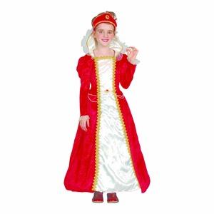 Déguisement enfant modèle princesse - Taille 4 à 12 ans - Rouge, Blanc