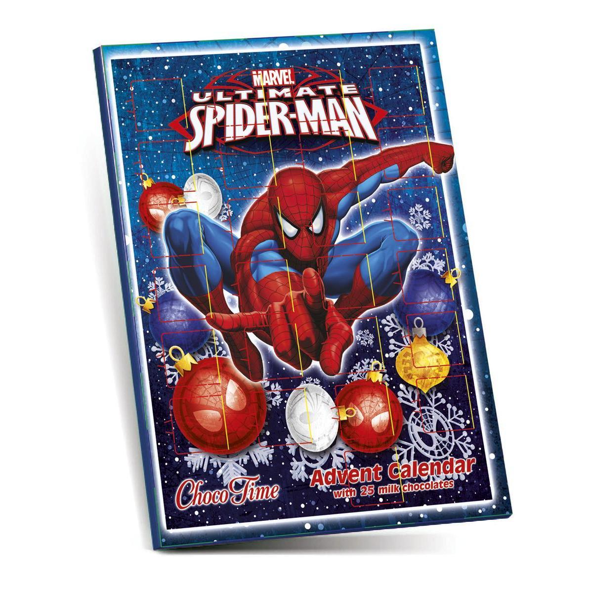 Calendrier de l'avent Spider-man en chocolat - Carton - 75 g - Multicolore