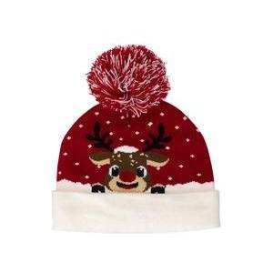 Bonnet de Noël enfant - L 22 x H 19 cm -  Rouge