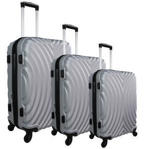 3 valises rigides - Abs - Différentes tailles - Gris