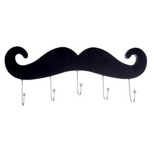 Patère moustache 5 crochets - 40 x 16 x 4,5 cm - Noir