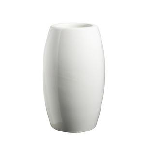Vase ovale en porcelaine - Blanc - 28 cm - Fabriqué en France