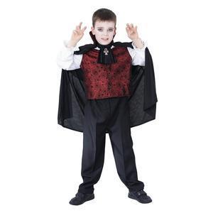Déguisement de vampire - 100 % Polyester - 4 à 12 ans - Noir et rouge