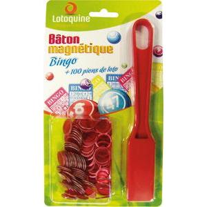 Bâton Magnétique Bingo + 100 Pions - Coloris au choix - Jour de Fête Bâton Magnétique Bingo + 100 Pions - Coloris au choix - Jour de Fête