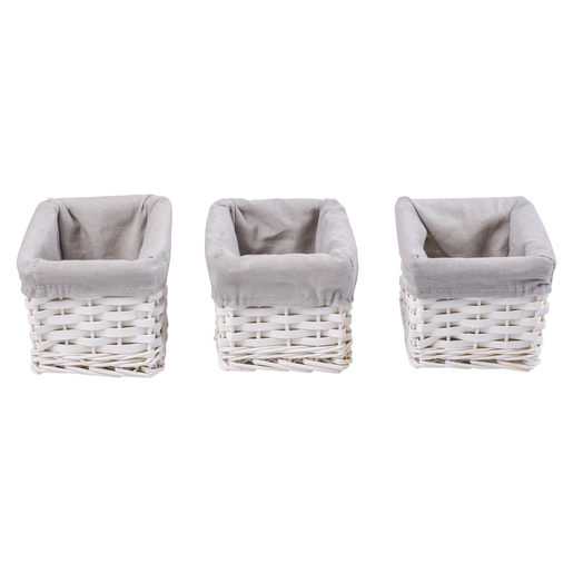 Panier Blanc Gris Paniers Et Boites De Rangement La Foir Fouille