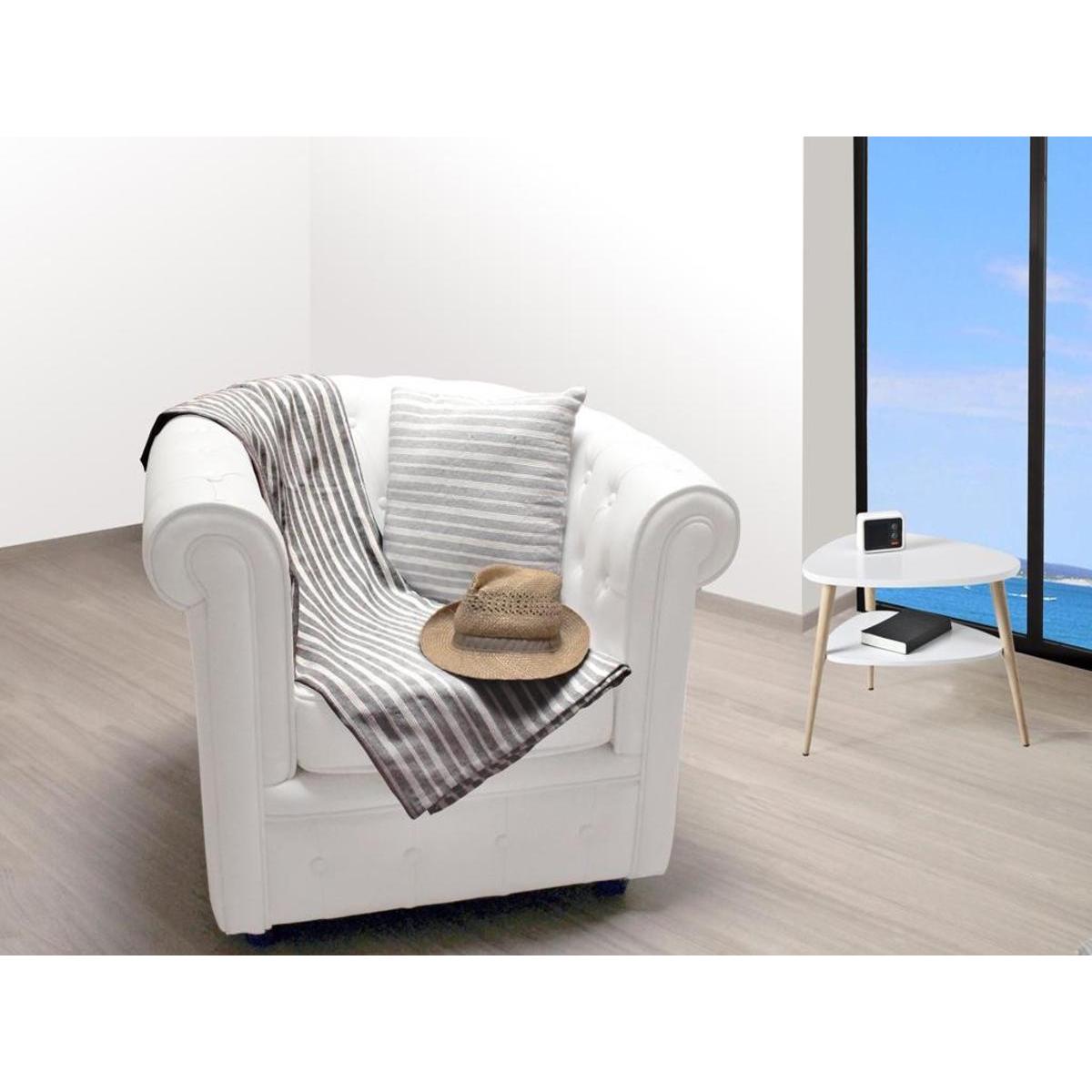 Plaid - 130 x 150 cm - Cotonade gris gris anthracite Plaid - 130 x 150 cm - Cotonade gris gris anthracite
