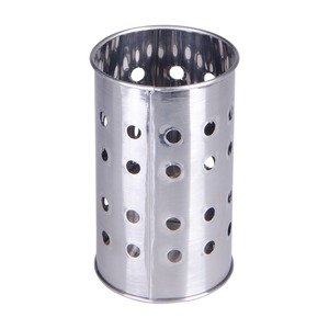 Pot à ustensiles - Diamètre 10 x H 14 cm - Gris