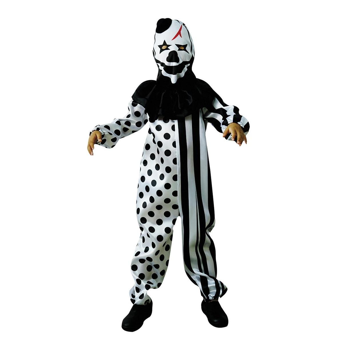 Costume De Clown Arlequin De L Horreur Taille Enfant S L 39 X H 3 X L 29 Cm Multicolore Ptit Clown Deguisement Halloween Pour Garcon La Foir Fouille