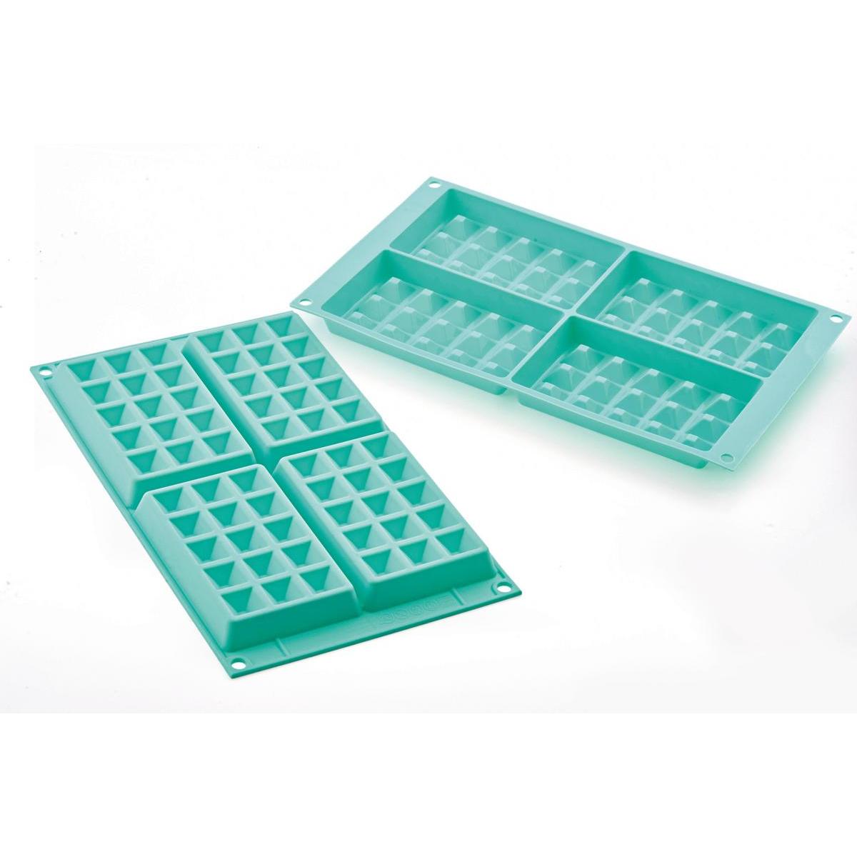 Moule à gaufres - Silicone - Bleu Moule à gaufres - Silicone - Bleu