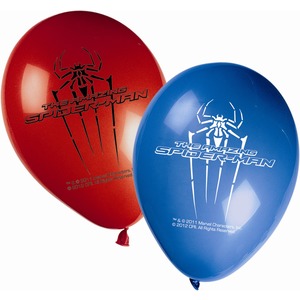Lot de 8 ballons Spider-man 4  en latex - 28 cm - Multicolore