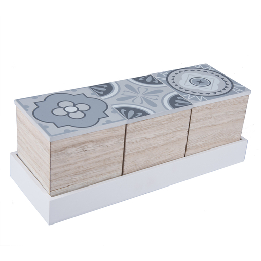 3 boîtes vide-poche carreaux de ciment 3 boîtes vide-poche carreaux de ciment