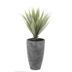 Yucca en pot déco gris - H 88 cm
