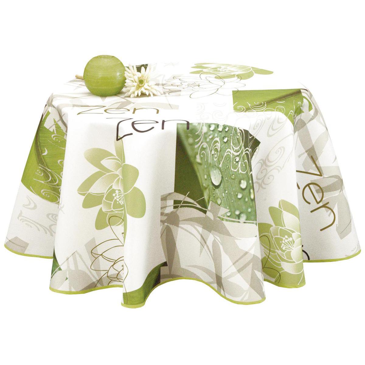 Nappe ronde - Polyester - Vert