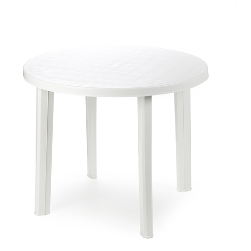Table Ronde O 90 X H 72 Cm Blanc Mobilier De Jardin La