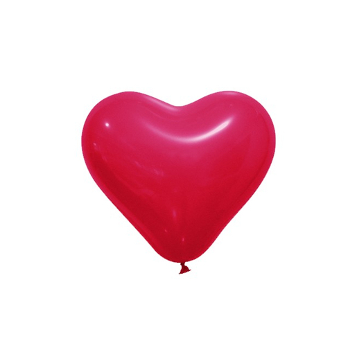 12 Ballons Opaques En Forme De Cœur Latex Rouge Decoration