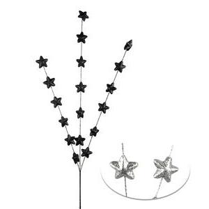 Branches d'étoiles pailletées - H 92 cm