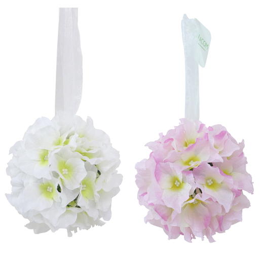 Boule de fleurs avec anse ruban - Plastique - Ø 12 cm - Multicolore Boule de fleurs avec anse ruban - Plastique - Ø 12 cm - Multicolore
