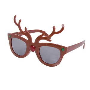 Lunettes rennes avec cornes - 14,5 x 14,5 x 8,7 cm - Marron