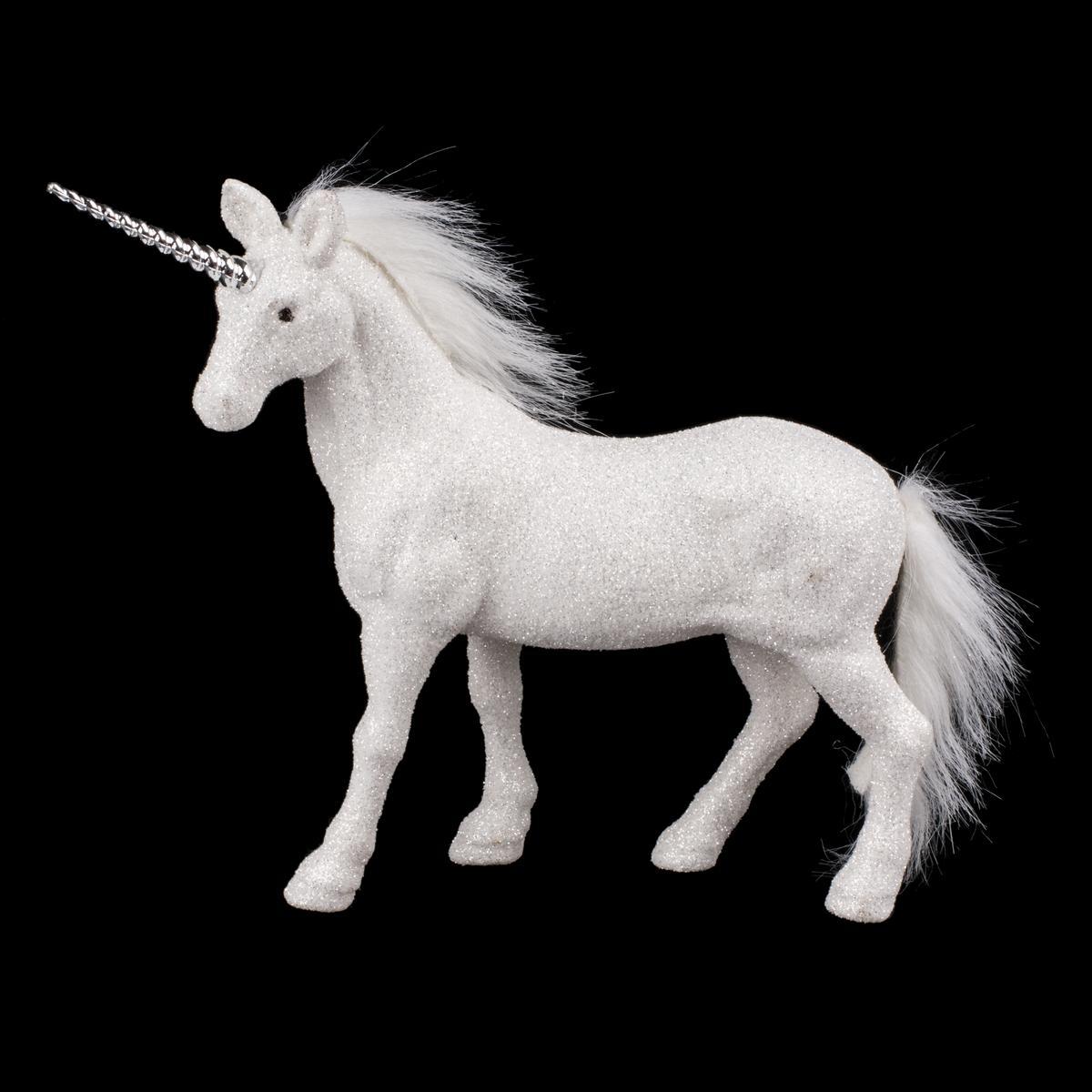 Licorne 17 X 4 X H 16 Cm Blanc Deco De Noel Pour L Interieur La Foir Fouille