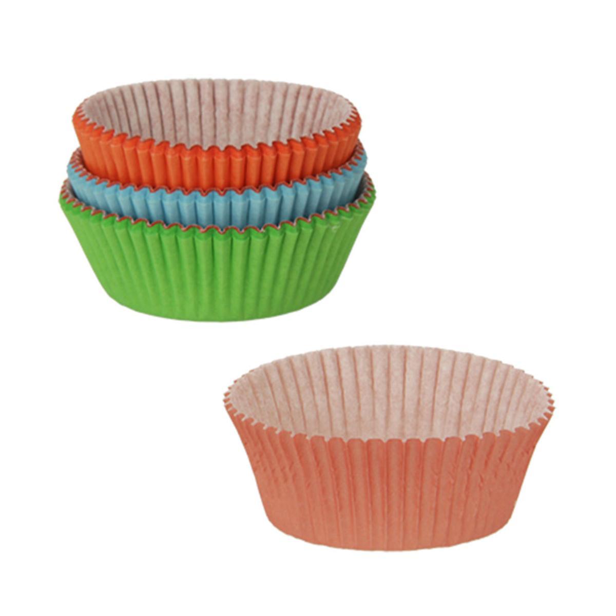 SET. 20 Caissettes Cupcake Muffins en Papier Aluminium Métalisé Rouge