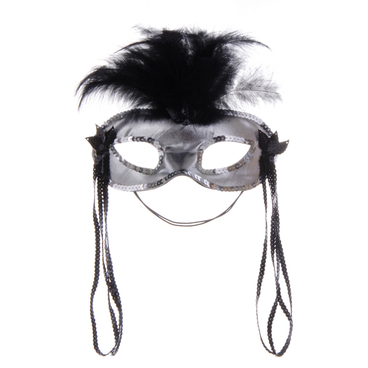 Masque plumes - 20 x 35 cm - Noir Masque plumes - 20 x 35 cm - Noir