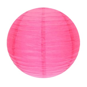 Boule japonaise papier unie - Diamètre 45 cm - Rose